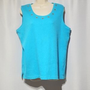 c.b. casual Little Blue Top with Silver Accents (XL)